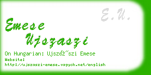 emese ujszaszi business card